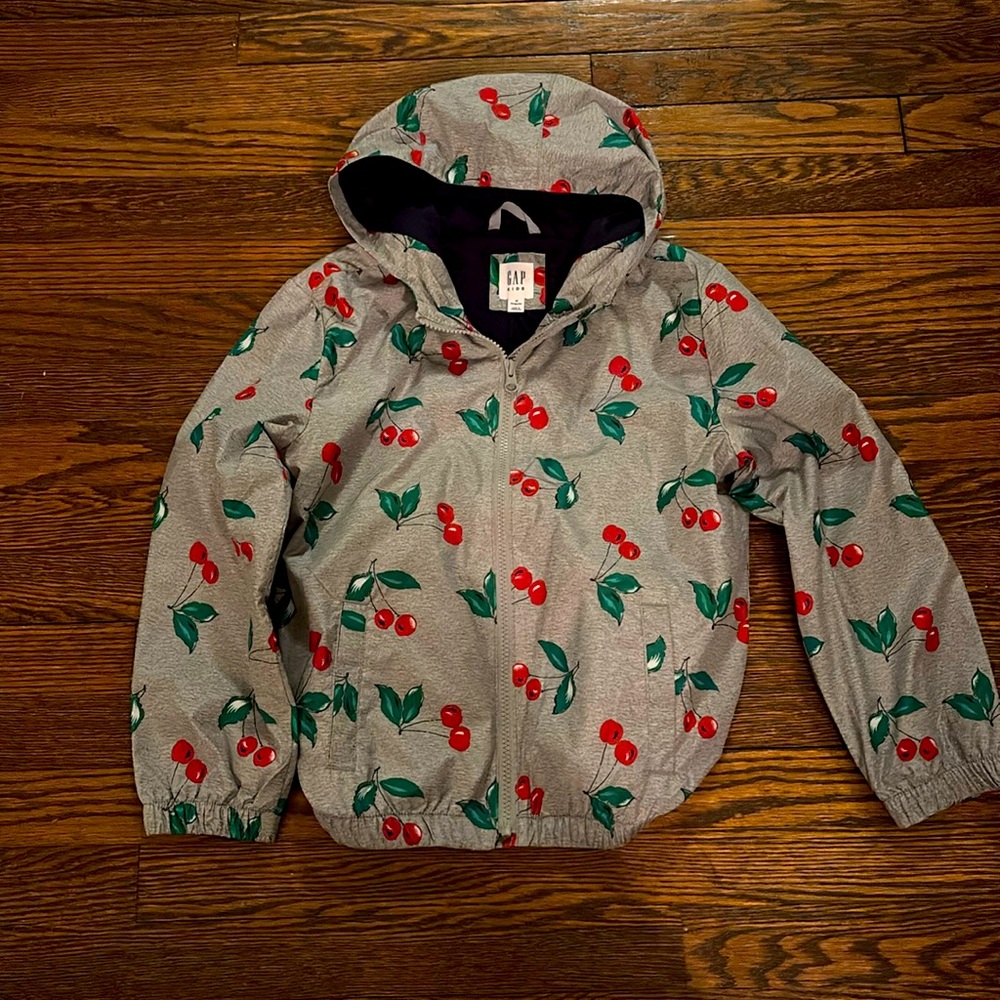 Gap girls size M jacket with cherry design.